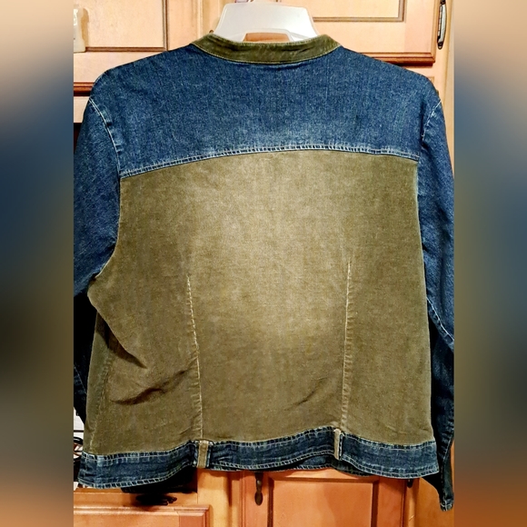 Ladies Lindsey Michelle Denim/Corduroy Front Pockets Open Front Full Zipper 20W - Picture 4 of 8